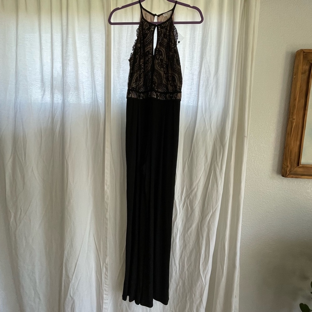 NWT Black Lacy Formal Jumpsuit